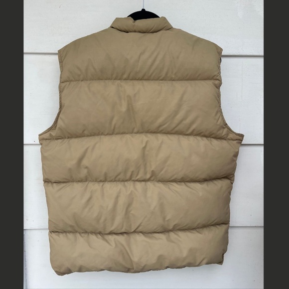 Vintage Goose Down Schott Bros NYC Camel Tan Puffer Vest Men's Large - Picture 6 of 10